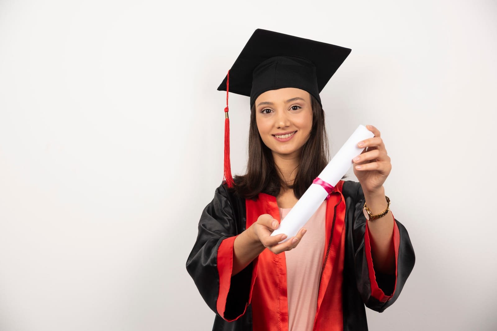 Graduate with diploma